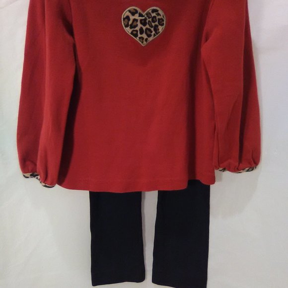 Gymboree  Long Sleeve Top Color Red / Leopard Color Heart Size 3T - Picture 4 of 6